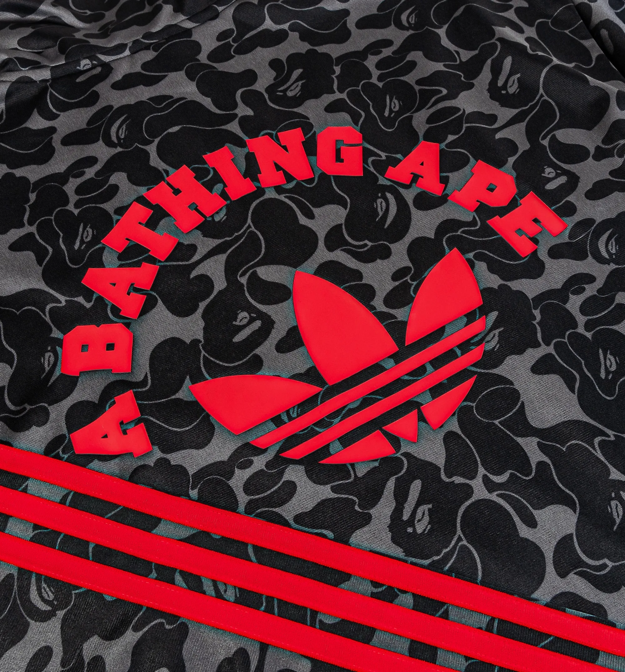 Bape x Adidas All Over Print Herren Trackjacke - Schwarz