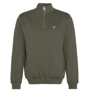 Barbour Beckhill Halbzip-Pullover Mittel Oliv