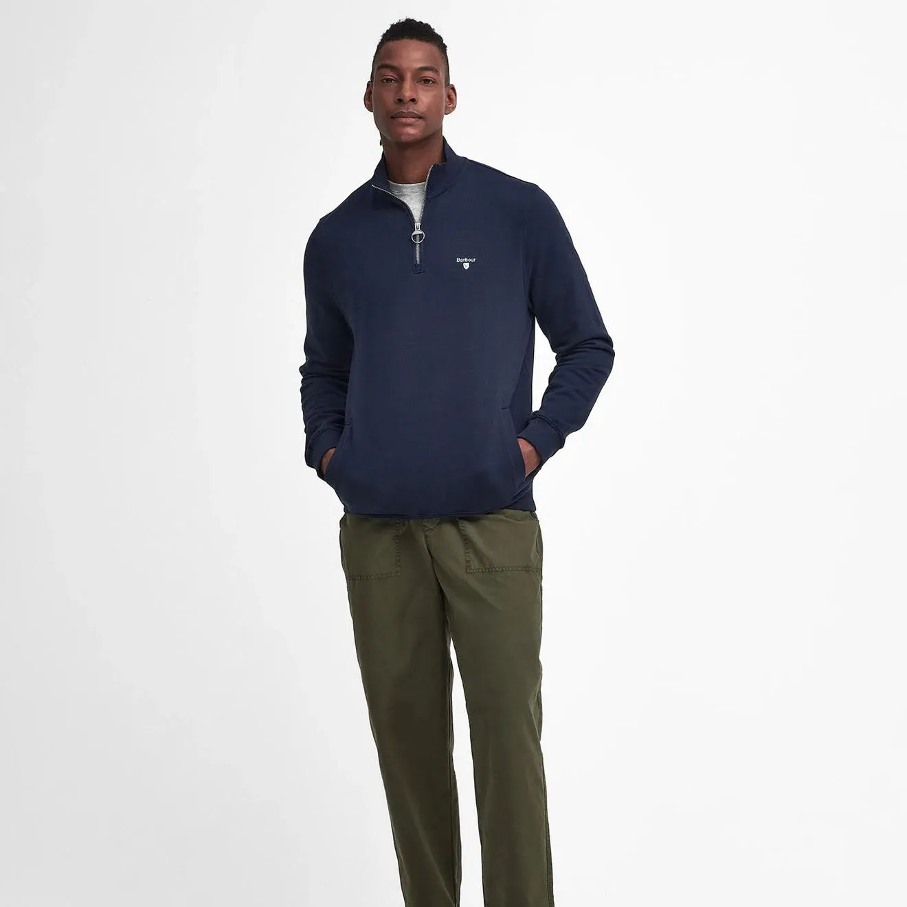 Barbour Beckhill Halbzip-Pullover Marineblau