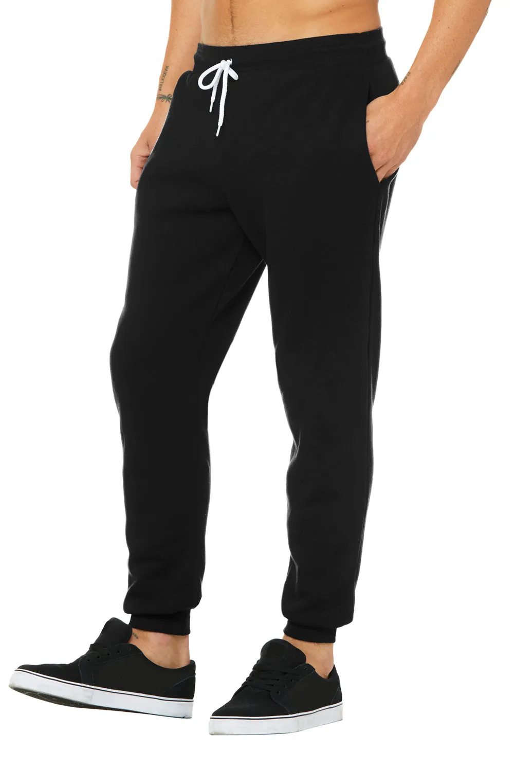 Bella   Canvas Herren Jogginghose mit Taschen - Schwarz