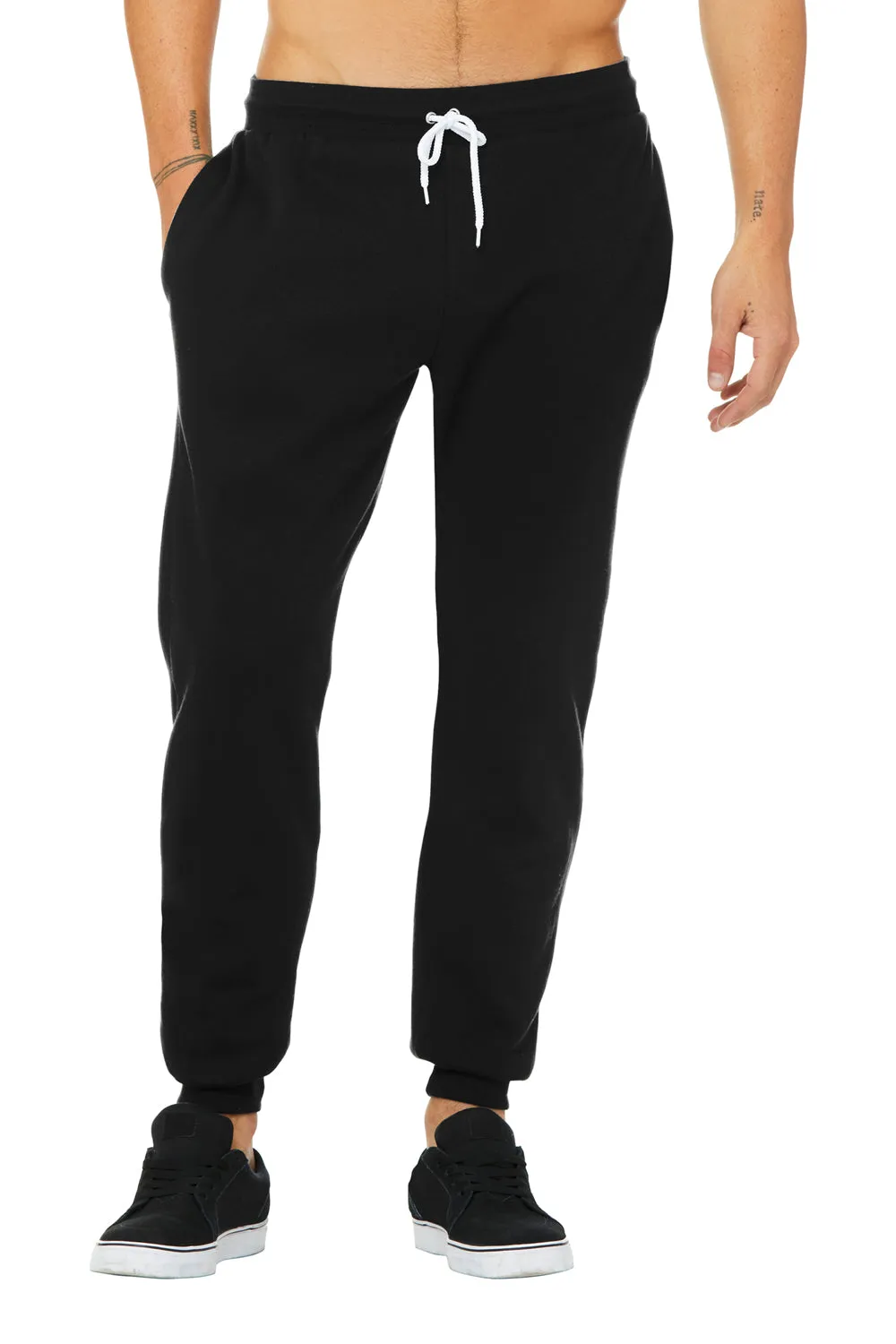 Bella   Canvas Herren Jogginghose mit Taschen - Schwarz