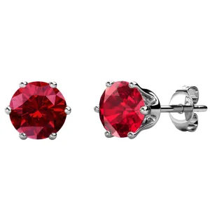 Geburtsstein Ohrringe 18k Weißgold beschichtet Stecker Ohrringe mit 1CT Solitär Swarovski Kristallen