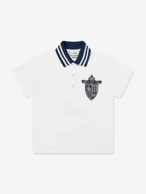 Jungen Schutz-Polohemd in Weiß