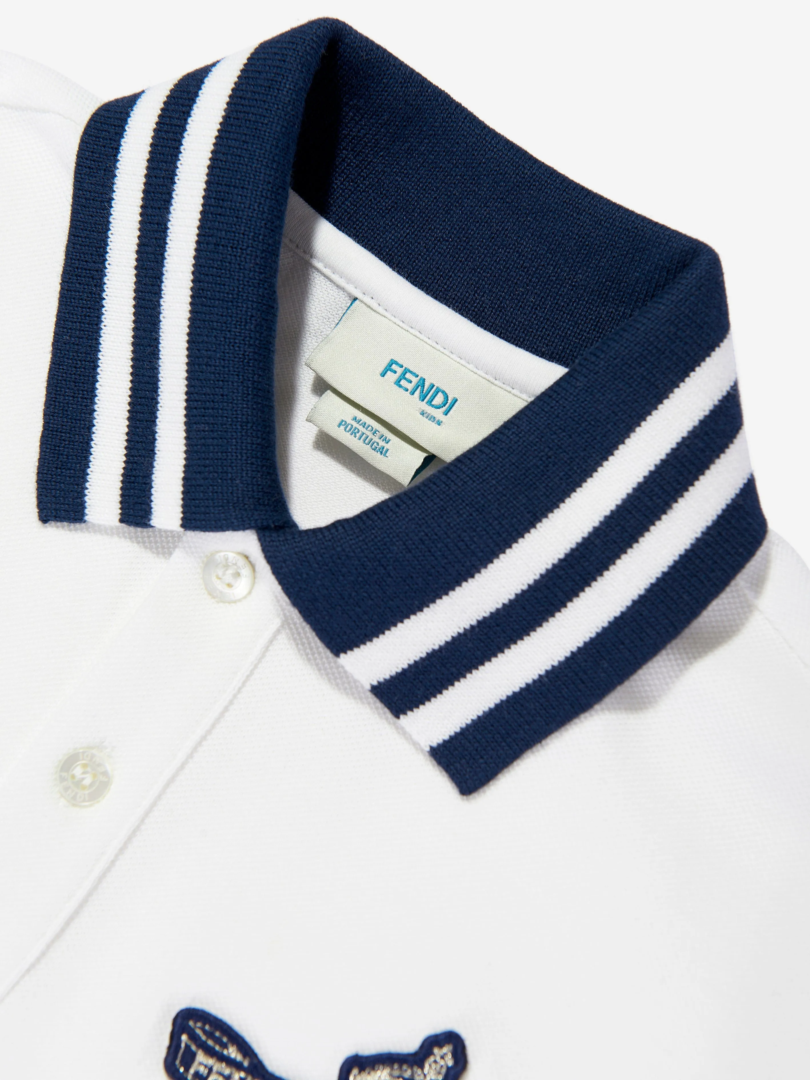 Jungen Schutz-Polohemd in Weiß