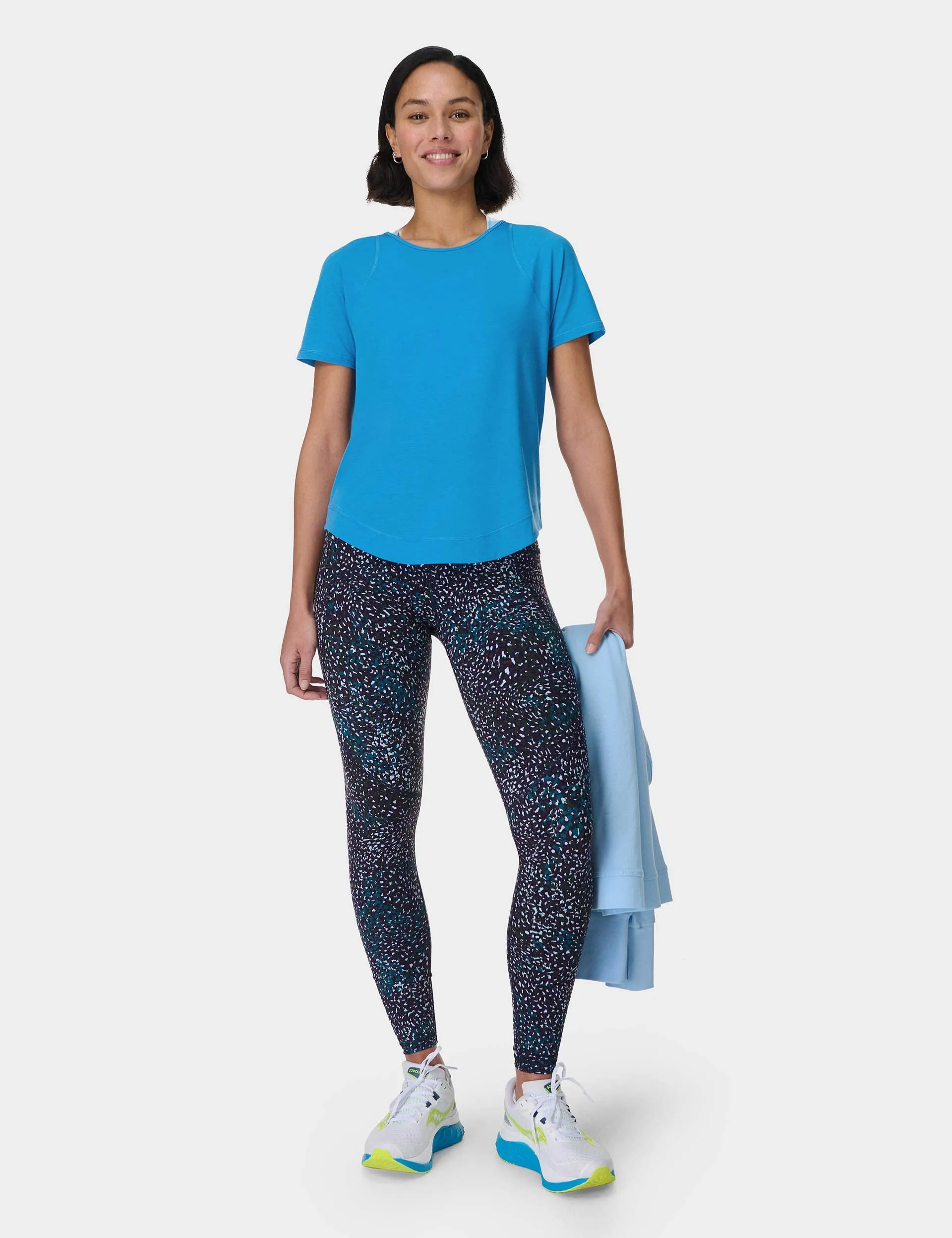 Atmungsaktives Lauf-T-Shirt - Gezeitenblau