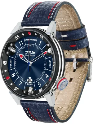 B.R.M Uhren B.R.M. Uhren Boat Master Chronograph Blau Sonnenuhr