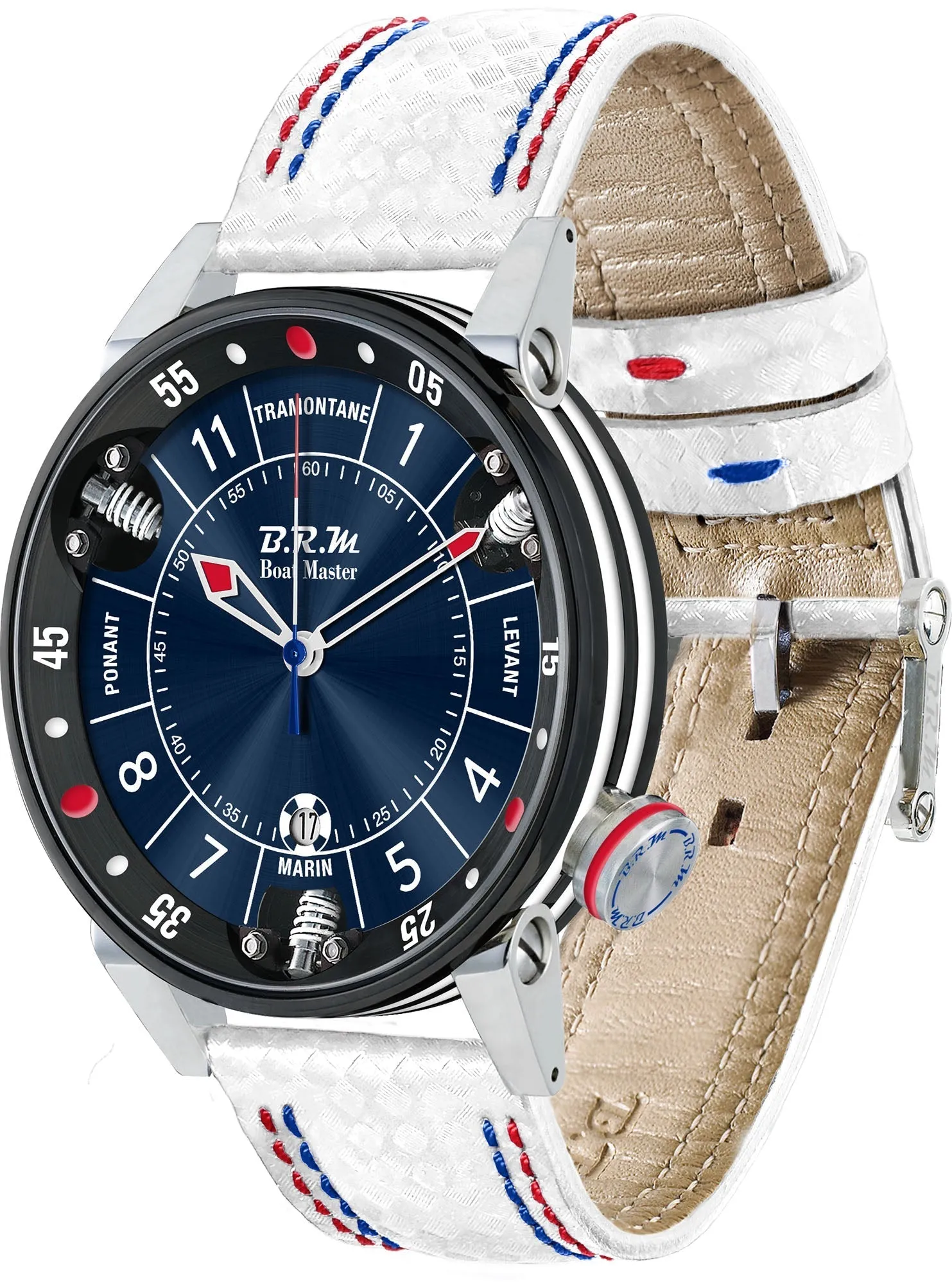 B.R.M Uhren B.R.M. Uhren Boat Master Chronograph Blau Sonnenuhr