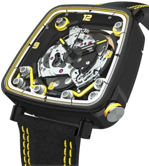 B.R.M Uhren B.R.M. Uhren FF39-40 Schwarz Titan Gelb Uhr