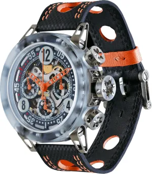 B.R.M Uhren B.R.M. Uhren MK-44 Uhr mit orangen Zeigern