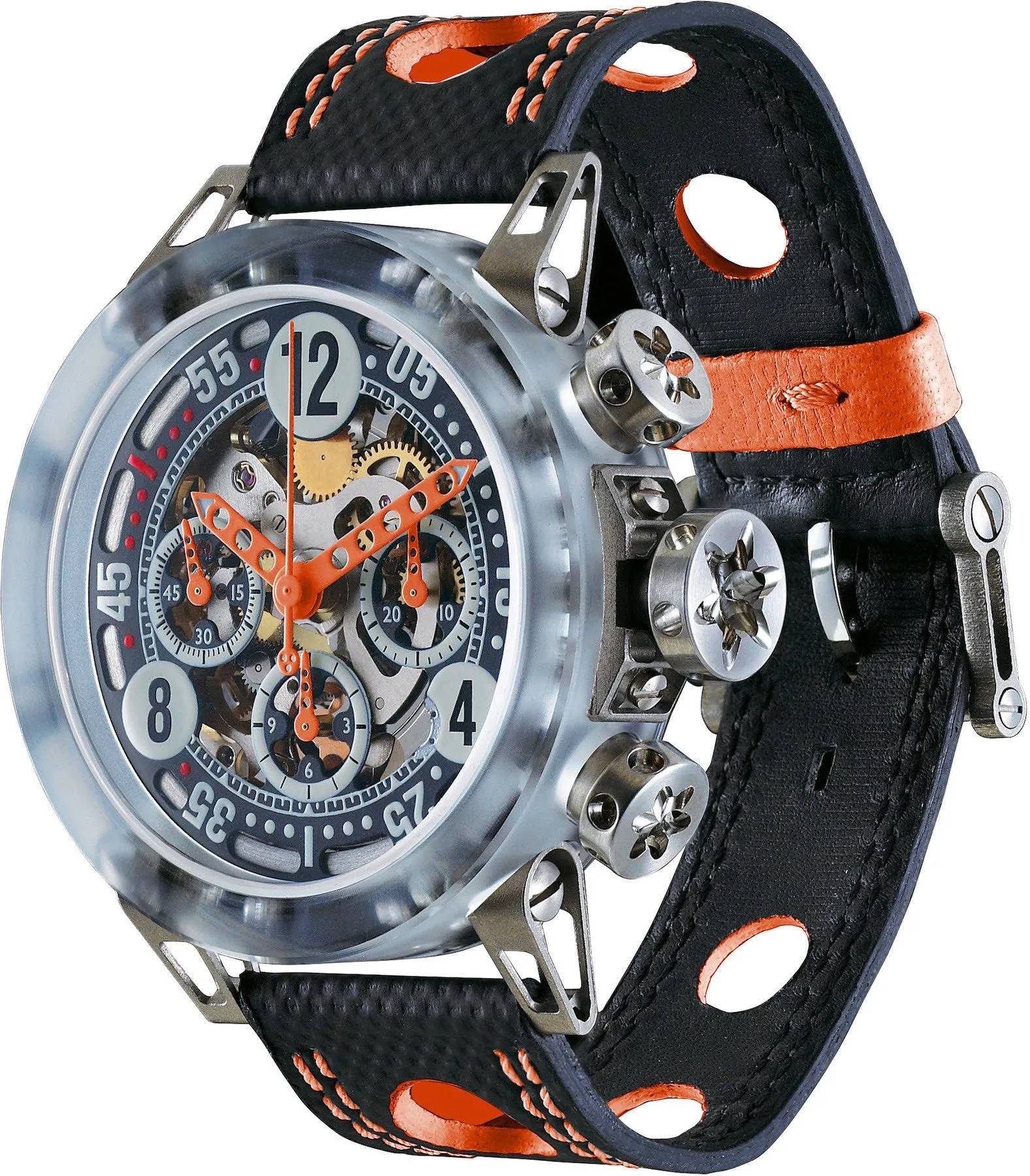B.R.M Uhren B.R.M. Uhren MK-44 Uhr mit orangen Zeigern