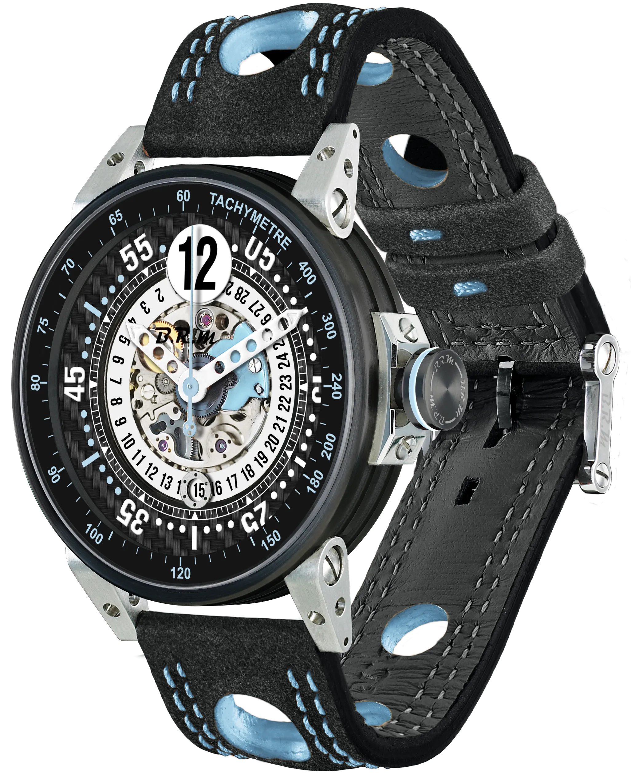 B.R.M Uhren B.R.M. Uhren V6-44 Touring Hellblaue Uhr