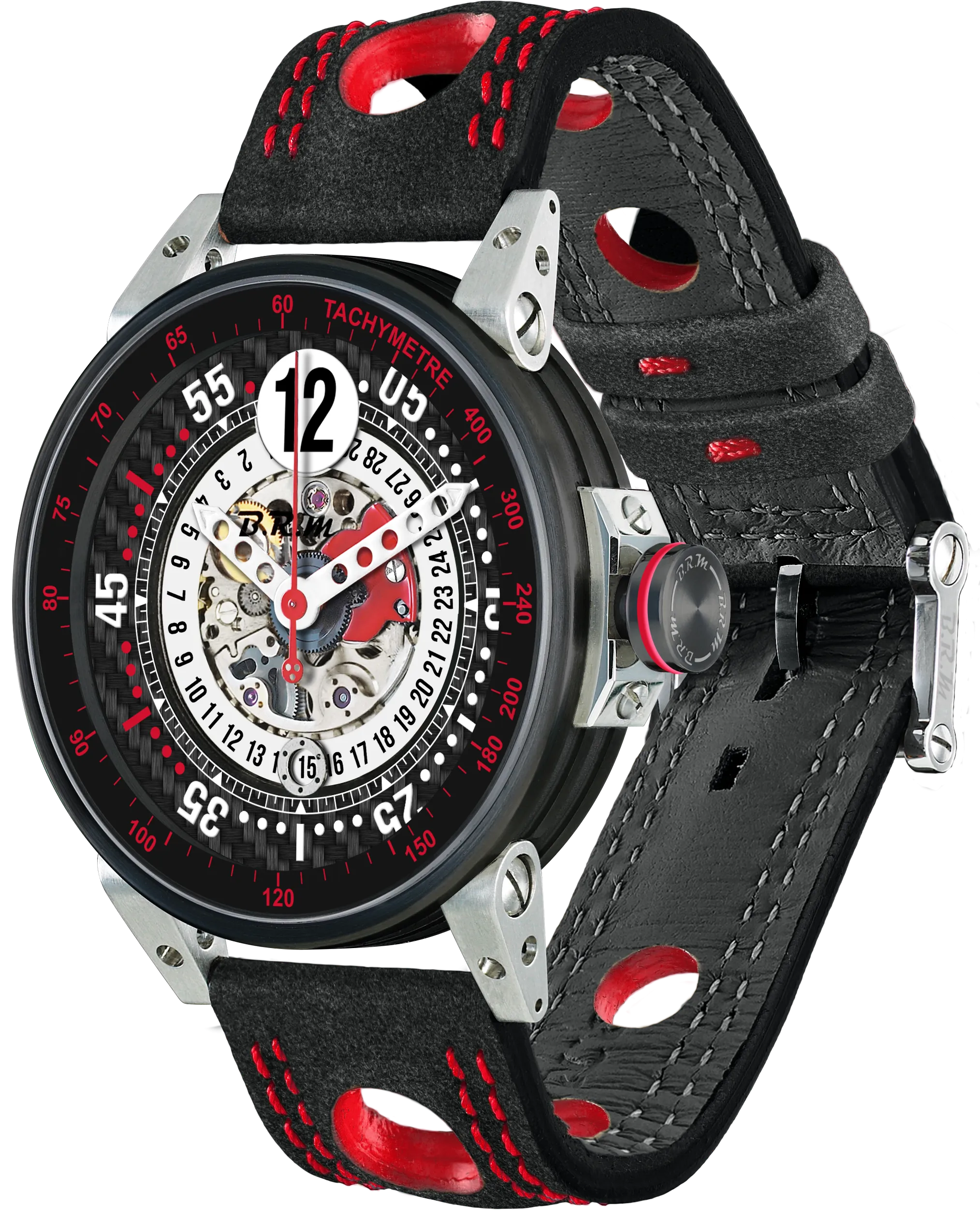 B.R.M Uhren B.R.M. Uhren V6-44 Touring Rote Uhr