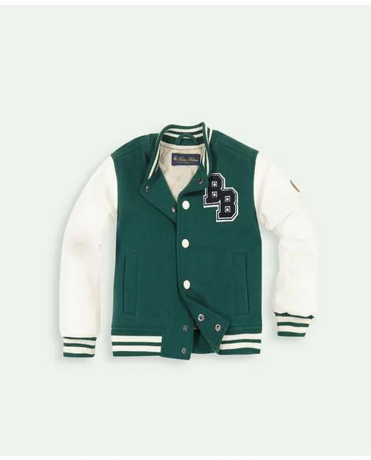 Brooks Brothers Kids Varsity Jacket Grün Brooks Brothers