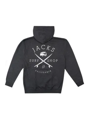 Bus Stop Classic Pullover Hoodie - Kohlegrau meliert