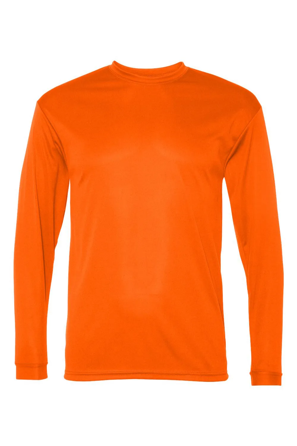 C2 Sport Herren Performance Feuchtigkeitstransport Langarm Rundhals T-Shirt - Sicherheitsorange Kleidung C2-Sport