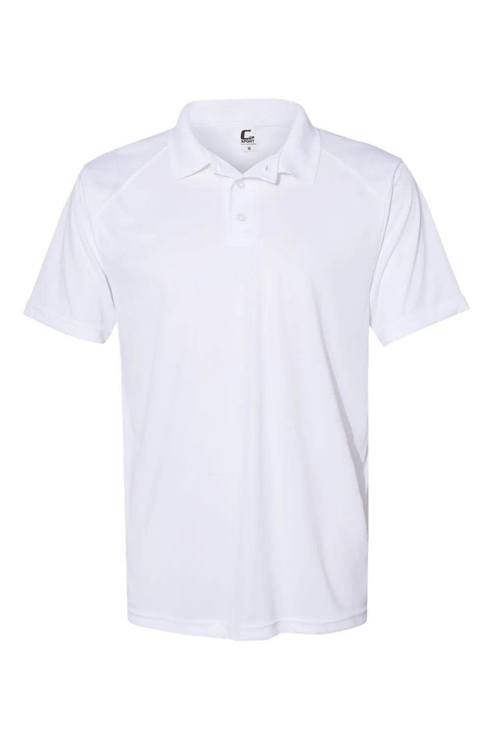 C2 Sport Herren Funktions-Polohemd mit Feuchtigkeitstransport - Kurzarm - Weiß Bekleidung C2-Sport
