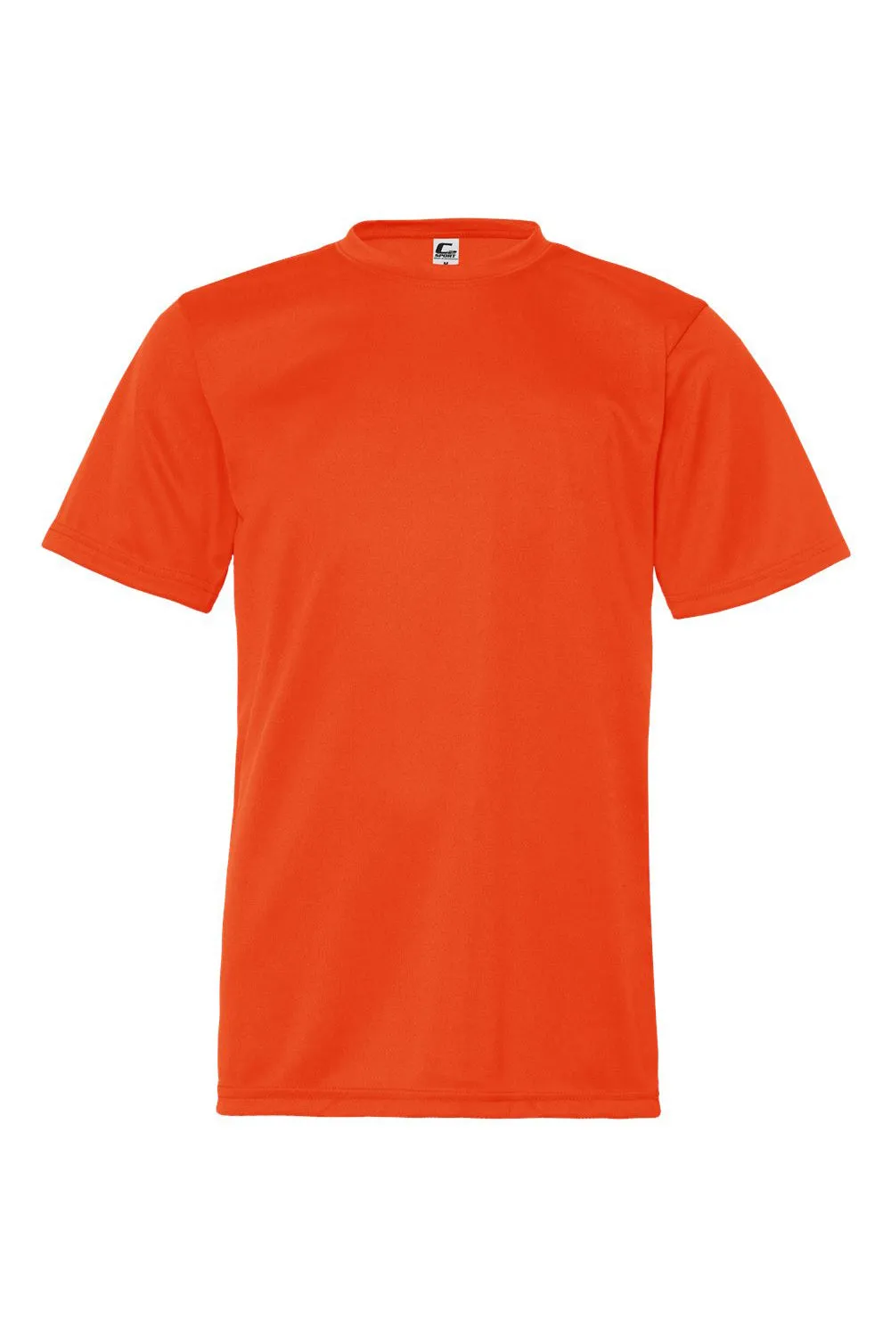 C2 Sport Jugend Performance Feuchtigkeitstransportierendes Kurzarm-Crewneck-T-Shirt - Verbranntes Orange Kleidung C2-Sport