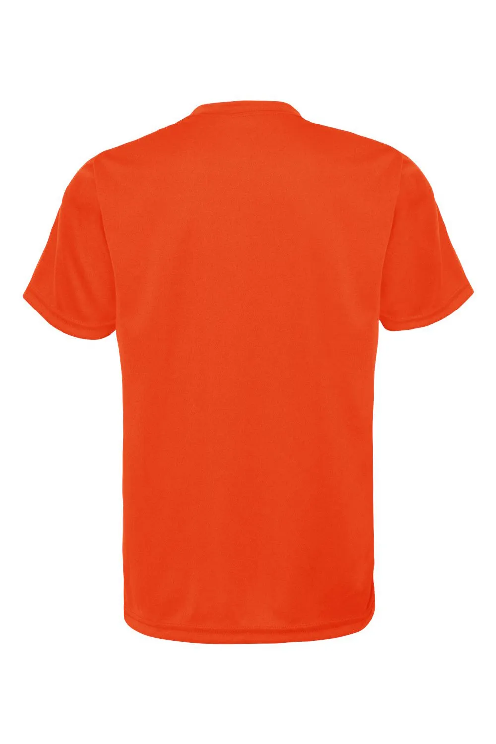 C2 Sport Jugend Performance Feuchtigkeitstransportierendes Kurzarm-Crewneck-T-Shirt - Verbranntes Orange Kleidung C2-Sport