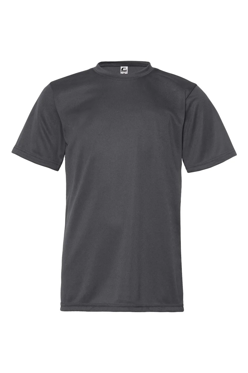 C2 Sport Jugend Performance Feuchtigkeitstransportierendes Kurzarm-Crewneck T-Shirt - Graugrau Bekleidung C2-Sport
