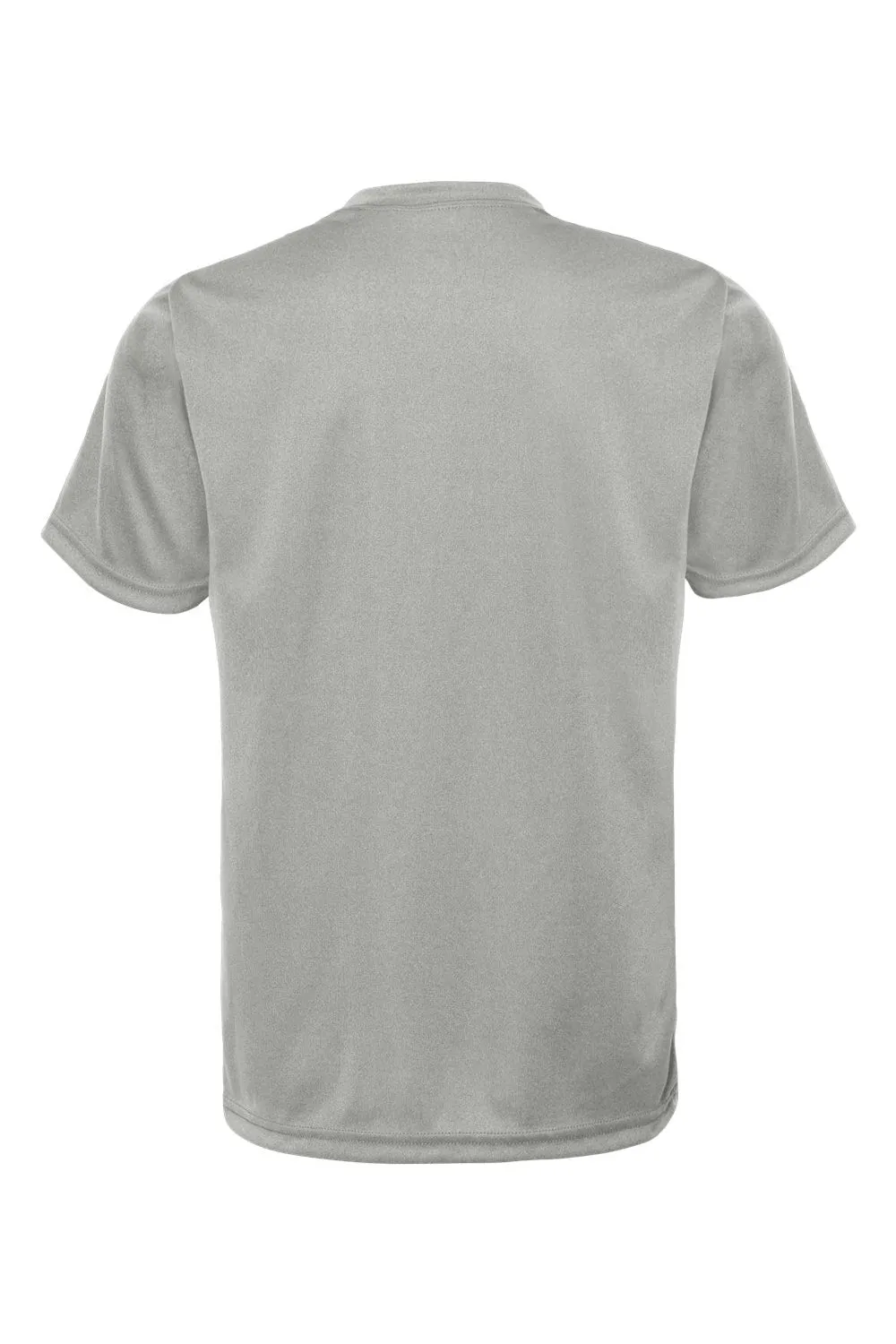 C2 Sport Jugendleistungs-Feuchtigkeitstransportierendes Kurzarm-Crewneck-T-Shirt - Silbergrau Kleidung C2-Sport