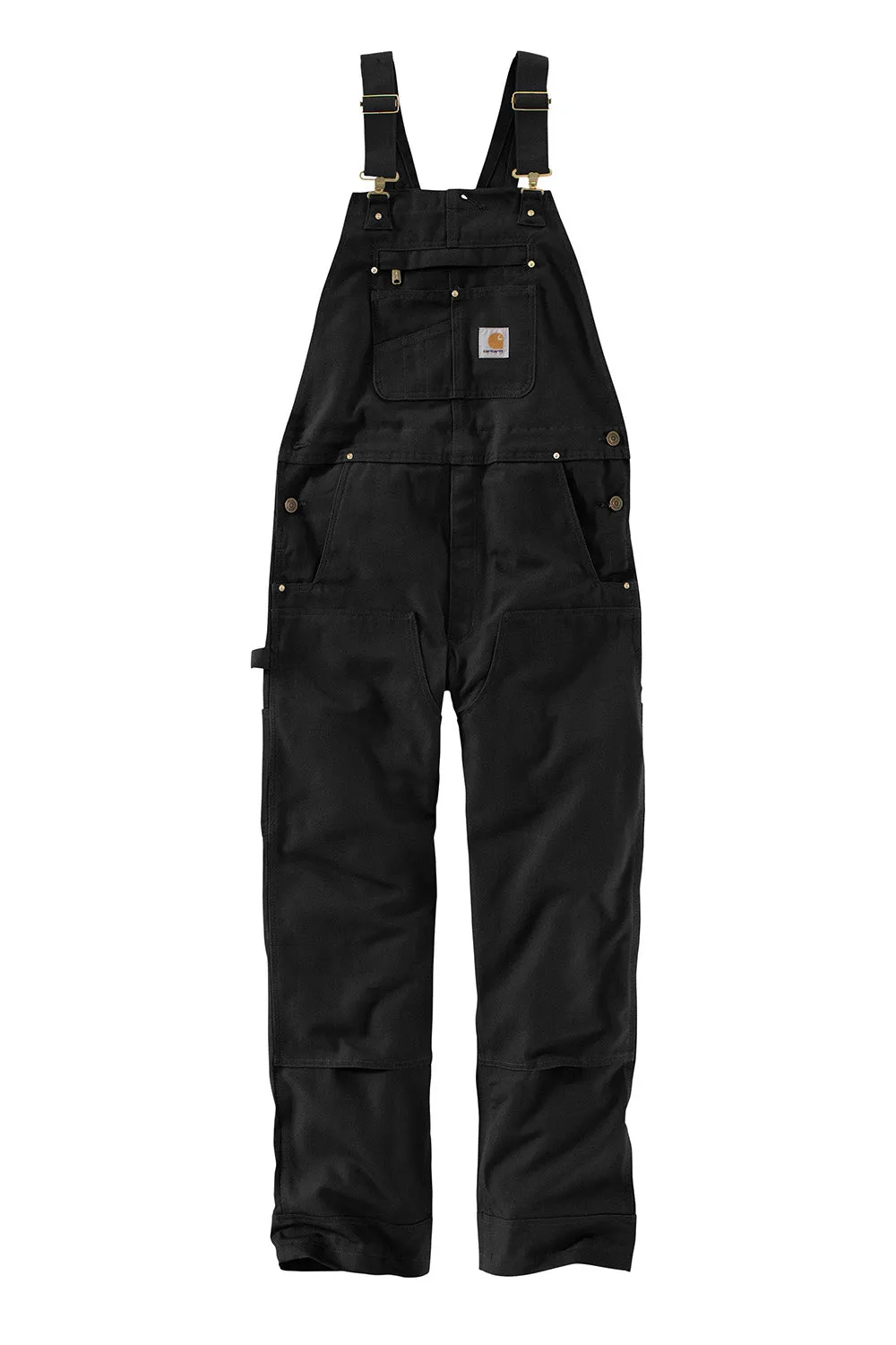 Carhartt Herren Duck ungefütterte Latzhose mit Taschen - Schwarz