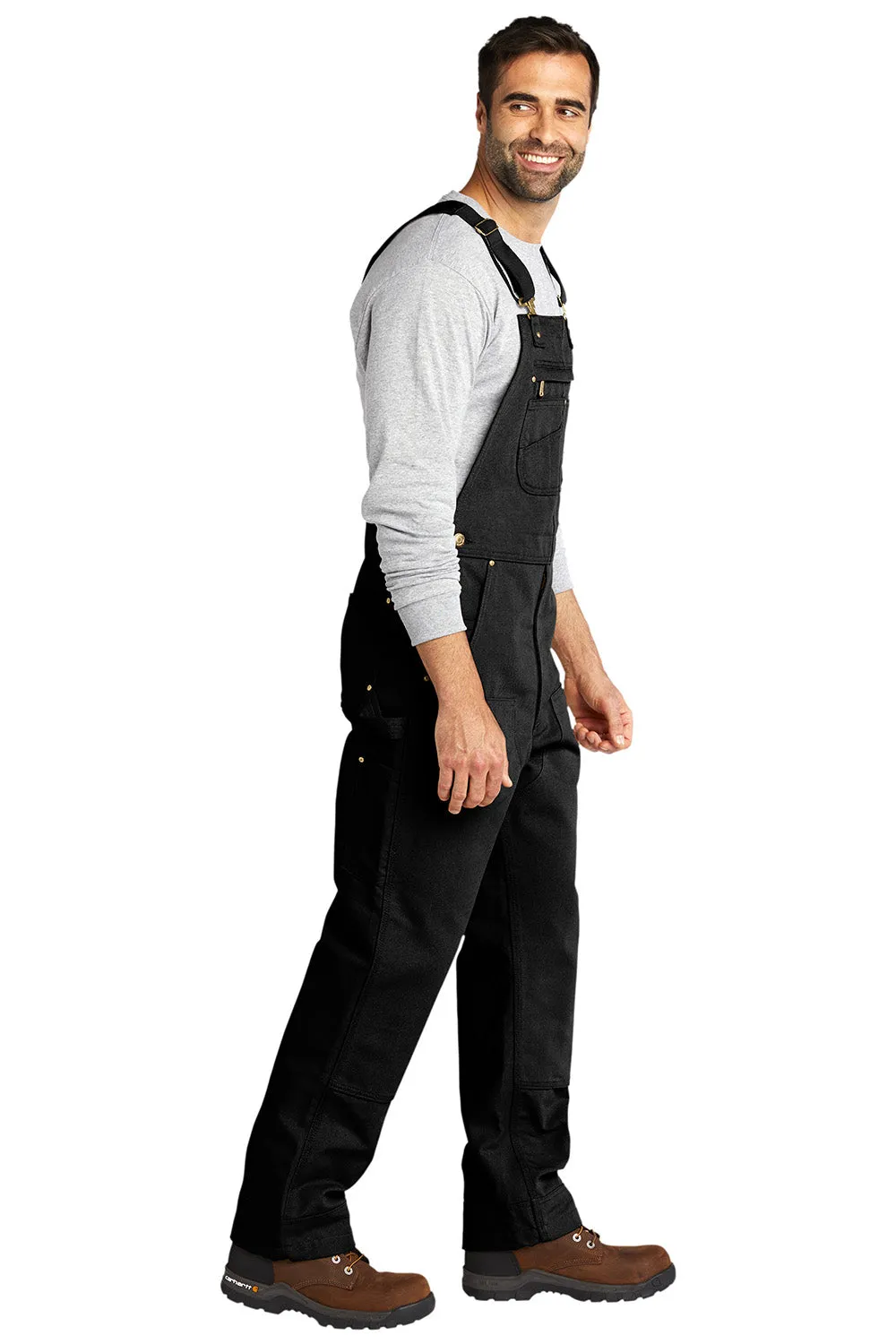 Carhartt Herren Duck ungefütterte Latzhose mit Taschen - Schwarz