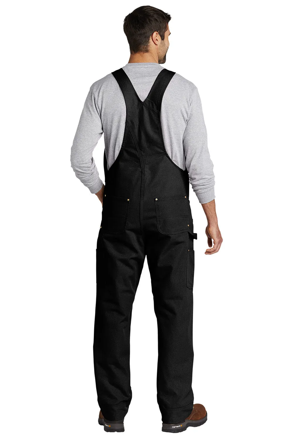 Carhartt Herren Duck ungefütterte Latzhose mit Taschen - Schwarz