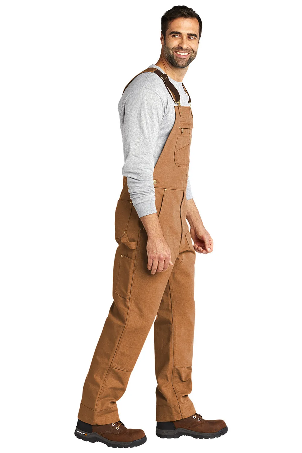 Carhartt Herren Duck Unlined Latzoverall mit Taschen - Braun