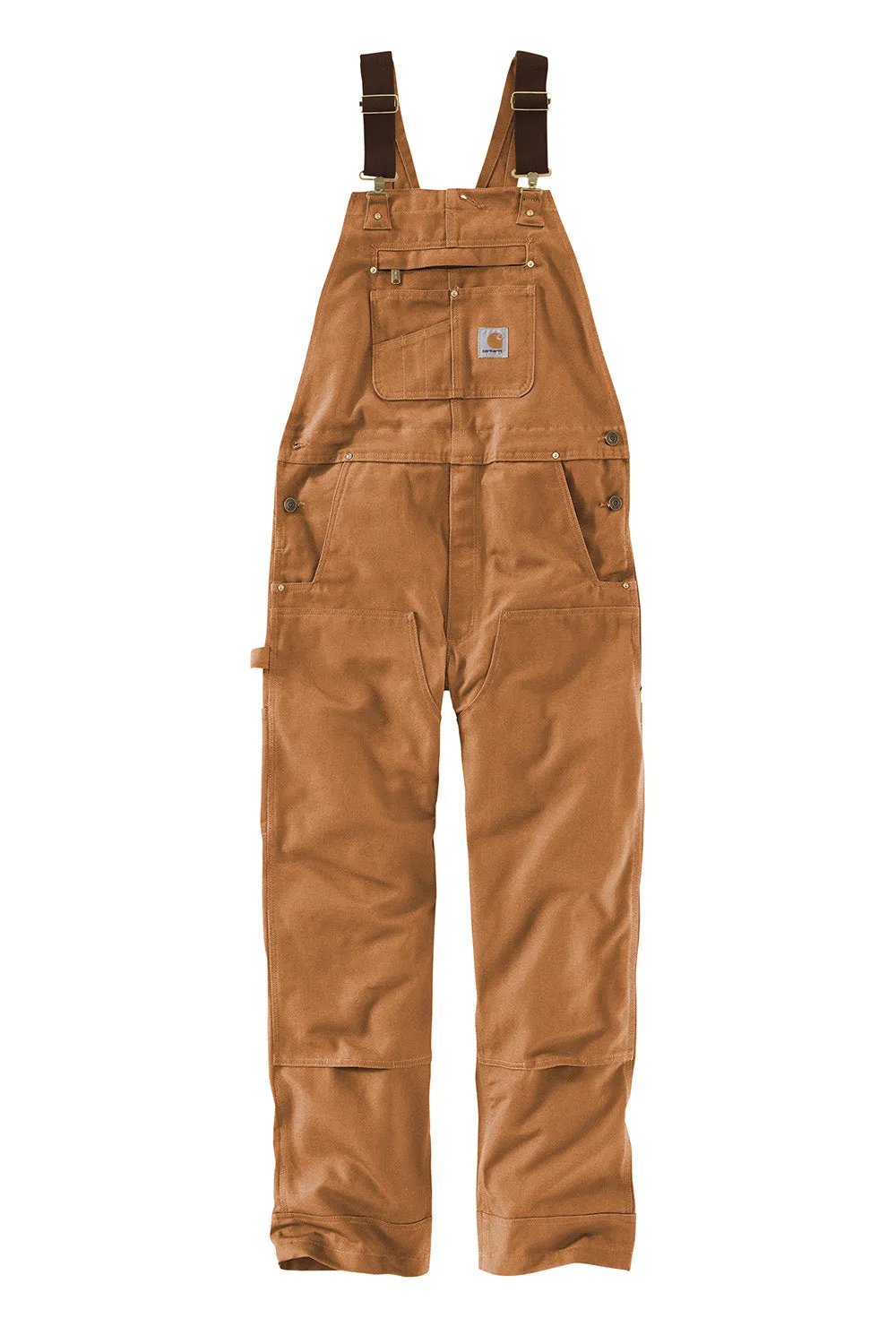 Carhartt Herren Duck Unlined Latzoverall mit Taschen - Braun