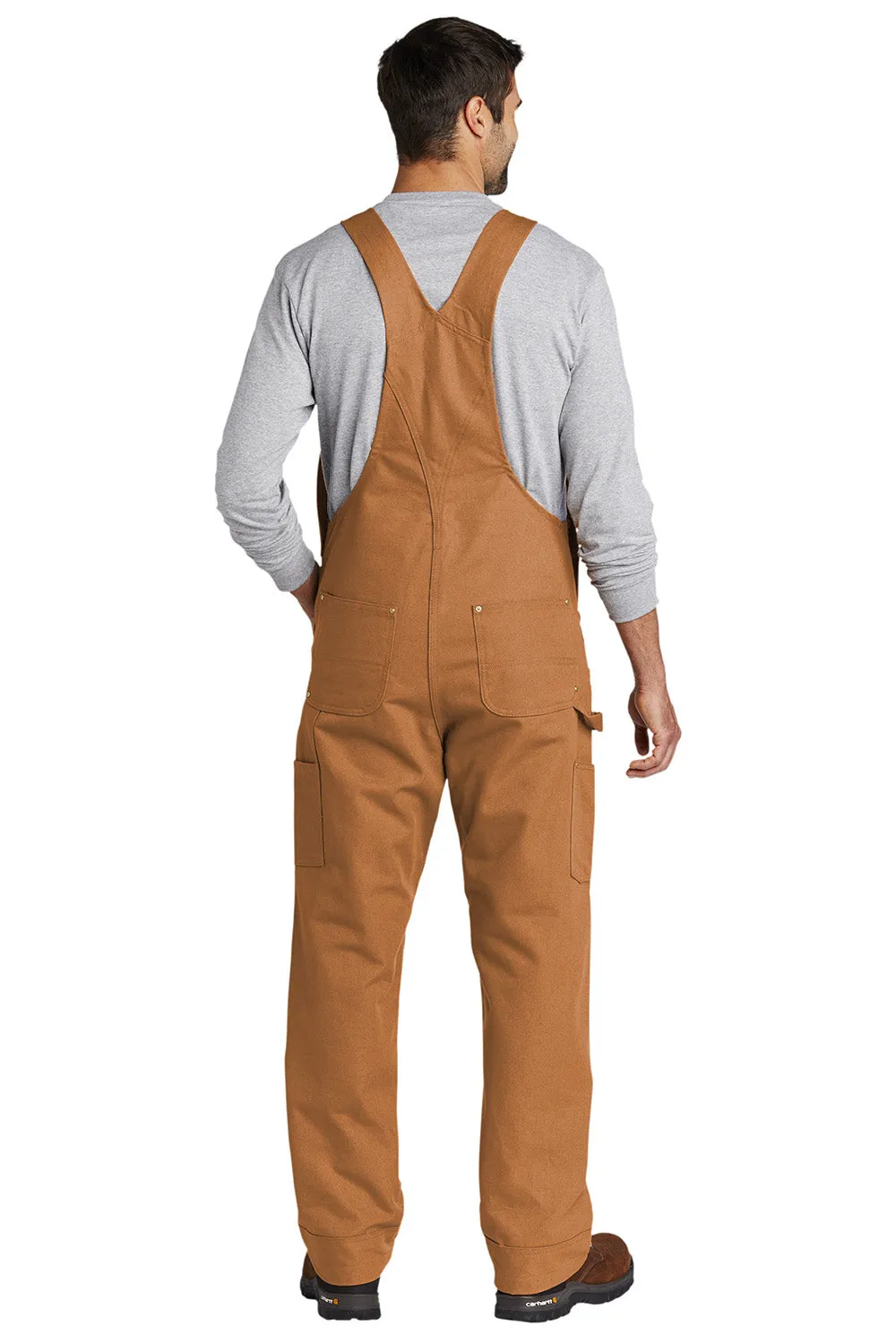 Carhartt Herren Duck Unlined Latzoverall mit Taschen - Braun