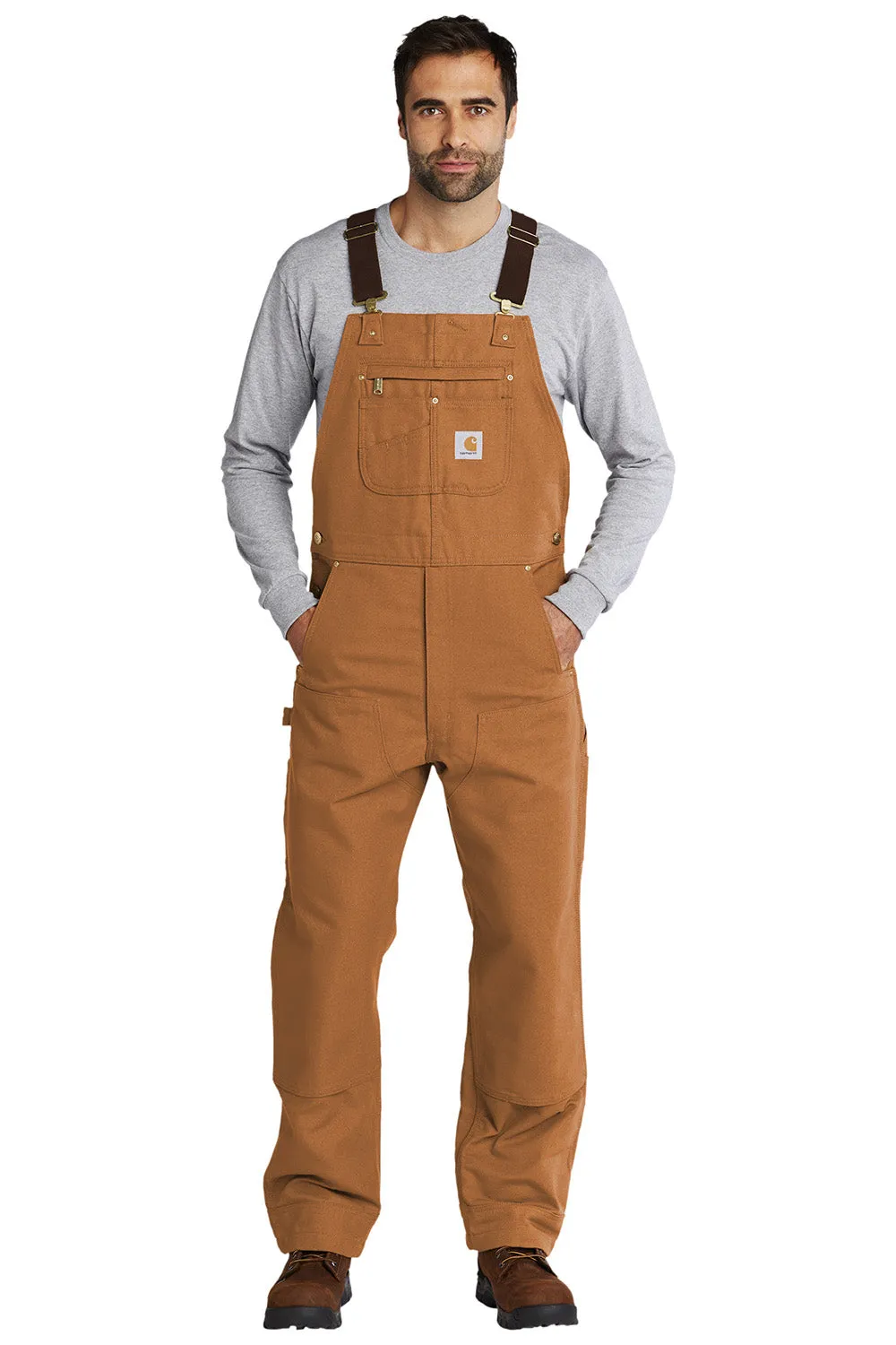 Carhartt Herren Duck Unlined Latzoverall mit Taschen - Braun