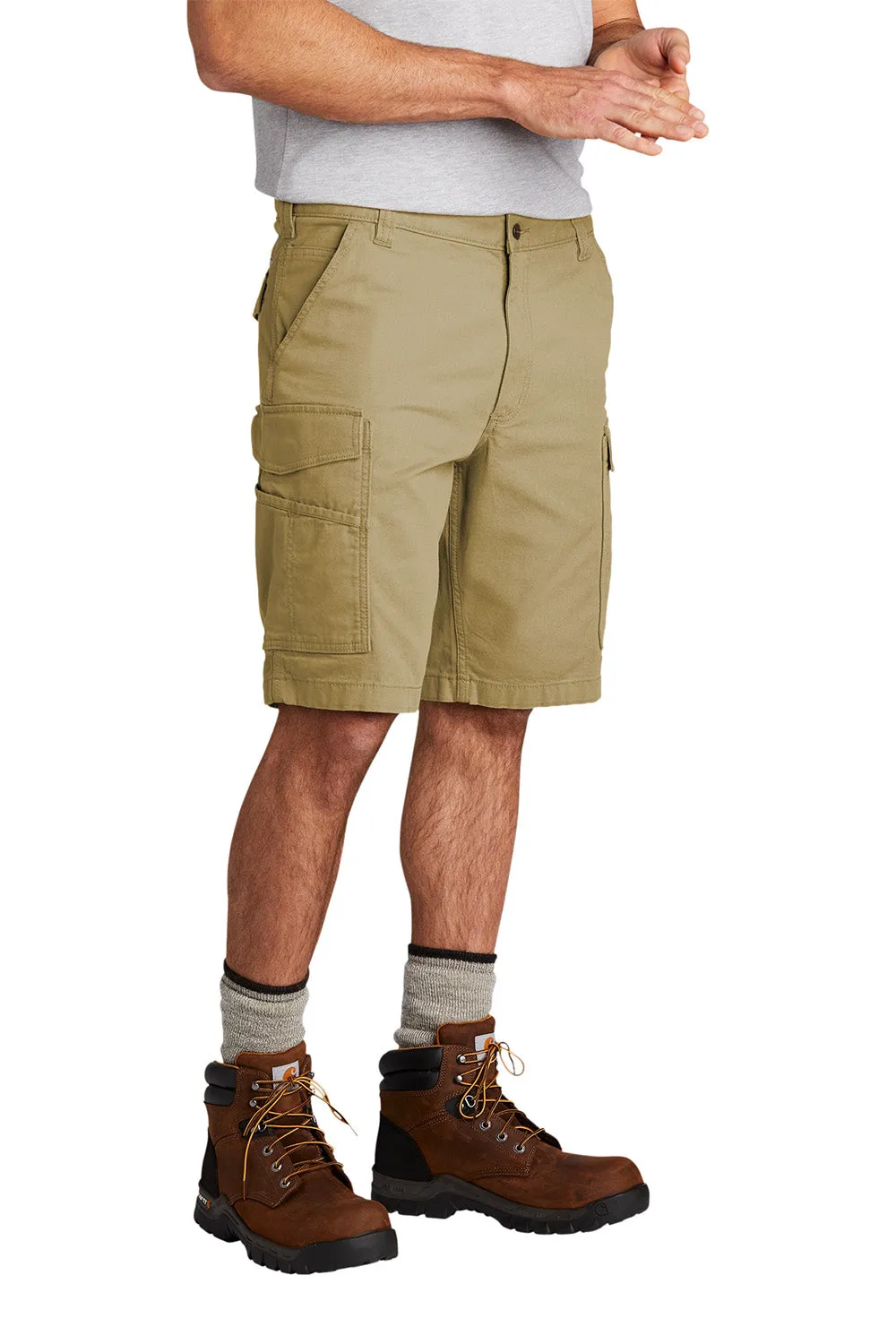Carhartt Herren Rugged Flex Rigby Cargo Shorts mit Taschen - Dunkel Khaki Braun