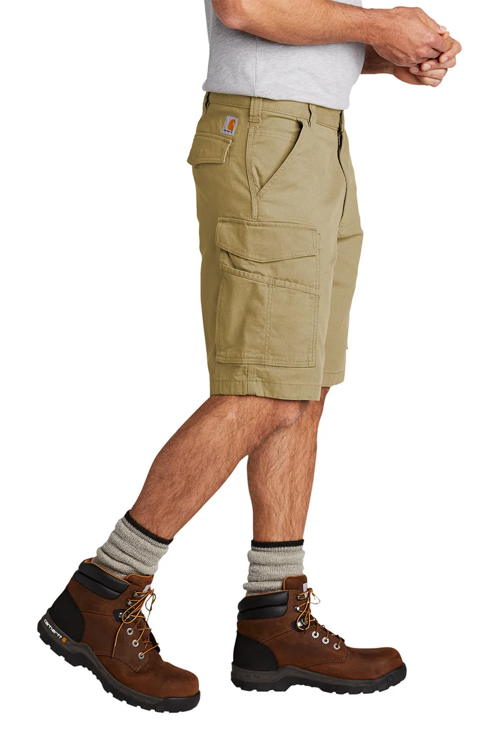 Carhartt Herren Rugged Flex Rigby Cargo Shorts mit Taschen - Dunkel Khaki Braun