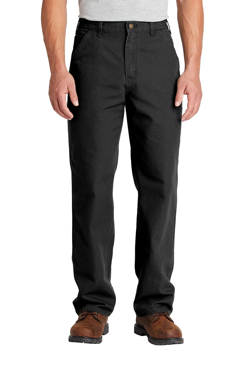 Carhartt Herren Gewaschene Duck Arbeitslatzhose mit Taschen - Schwarz