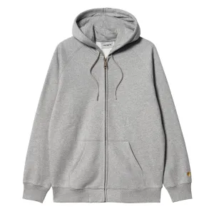 Carhartt WIP Kapuzen-Chase-Jacke Grau Melange / Gold