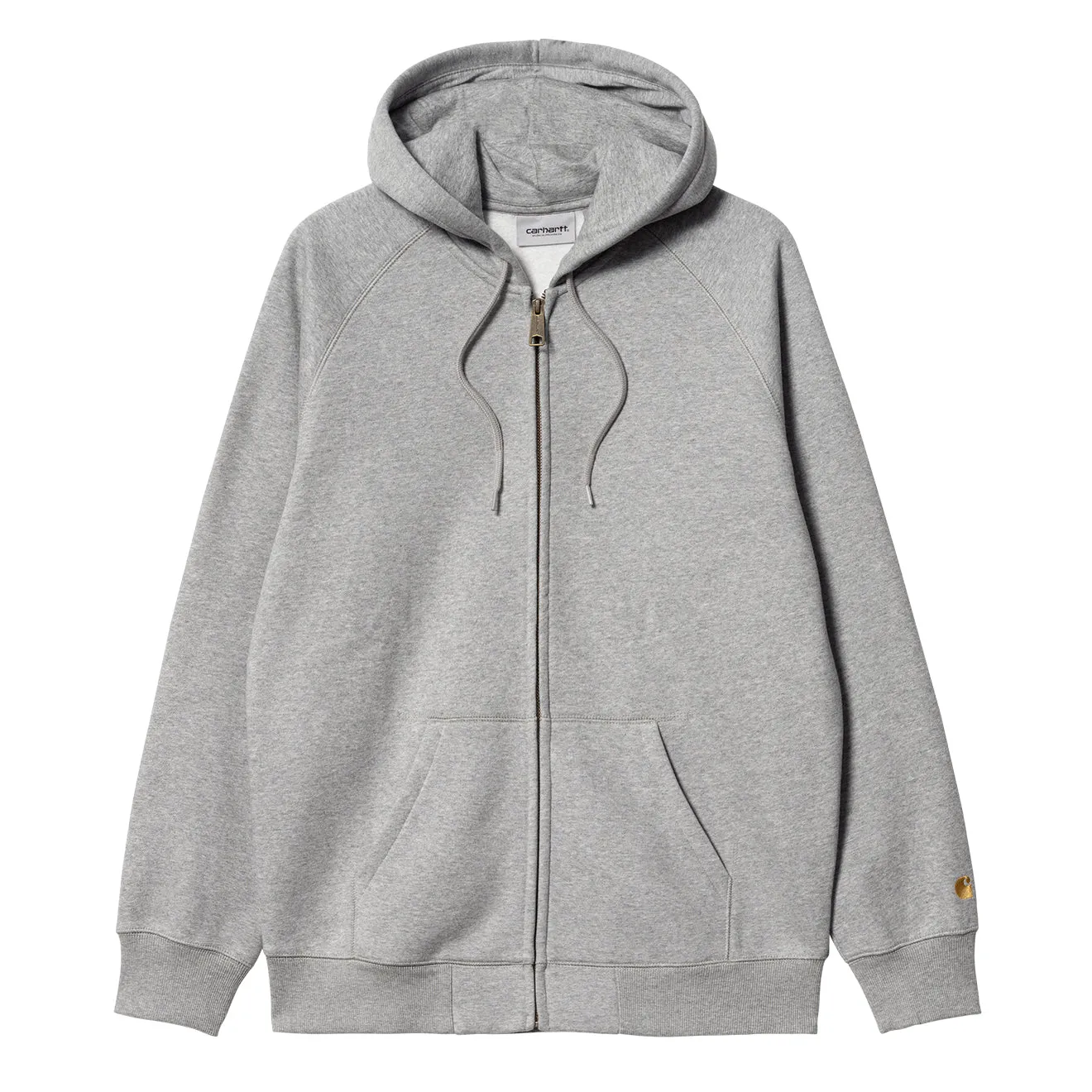 Carhartt WIP Kapuzen-Chase-Jacke Grau Melange / Gold