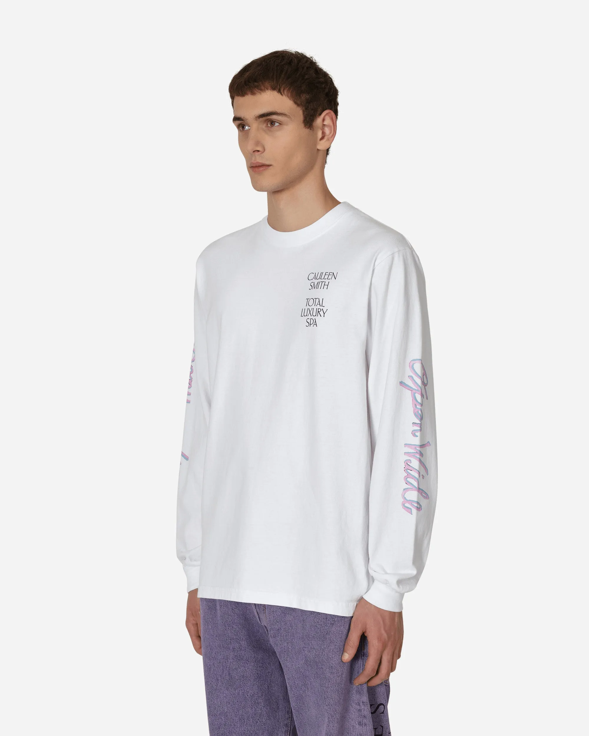 Cauleen Smith Langarm-T-Shirt Weiß mit weiter Öffnung