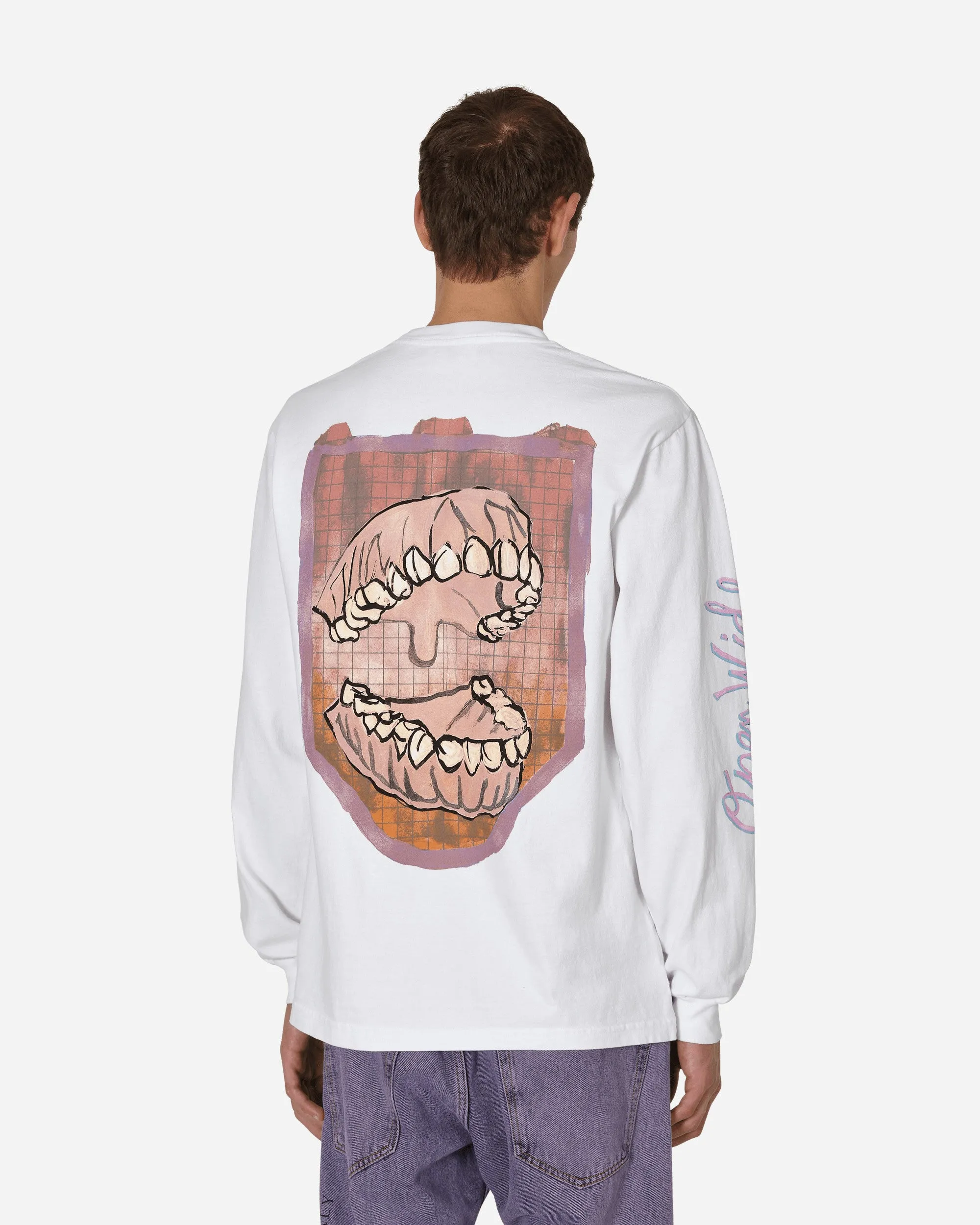 Cauleen Smith Langarm-T-Shirt Weiß mit weiter Öffnung