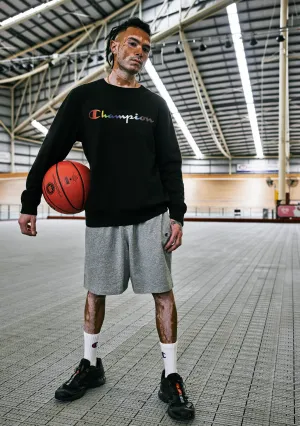 Champion Athletic Pride Script Crew <br> AURDN Schwarz
