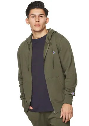 Champion C Logo Reißverschluss-Hoodie Herren Six Iron Khaki