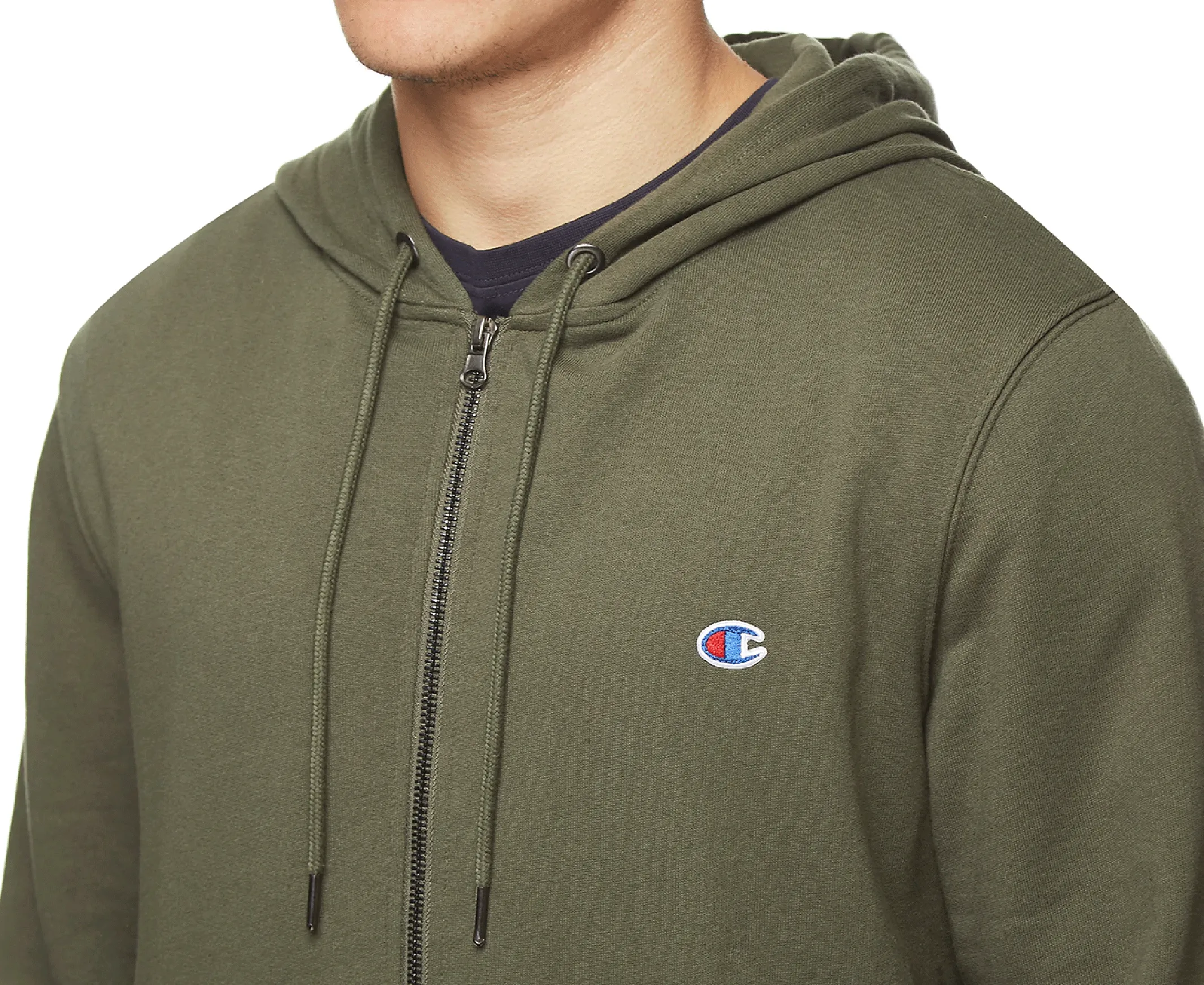 Champion C Logo Reißverschluss-Hoodie Herren Six Iron Khaki