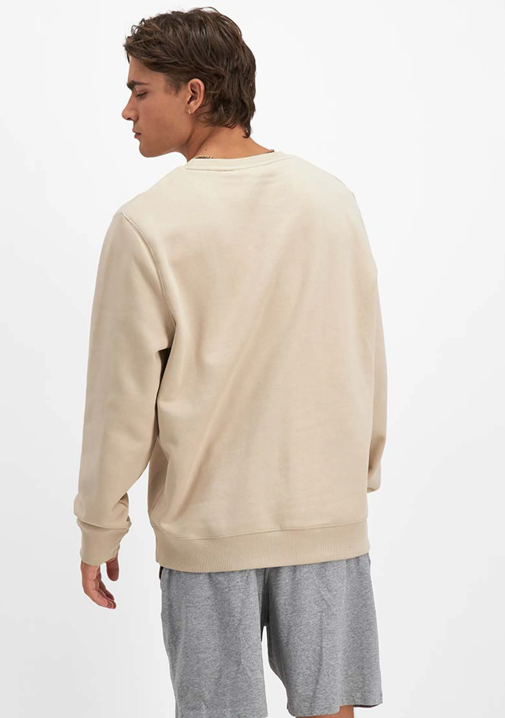 Champion Herren Beige Script Crew <BR> AY77N EQQ