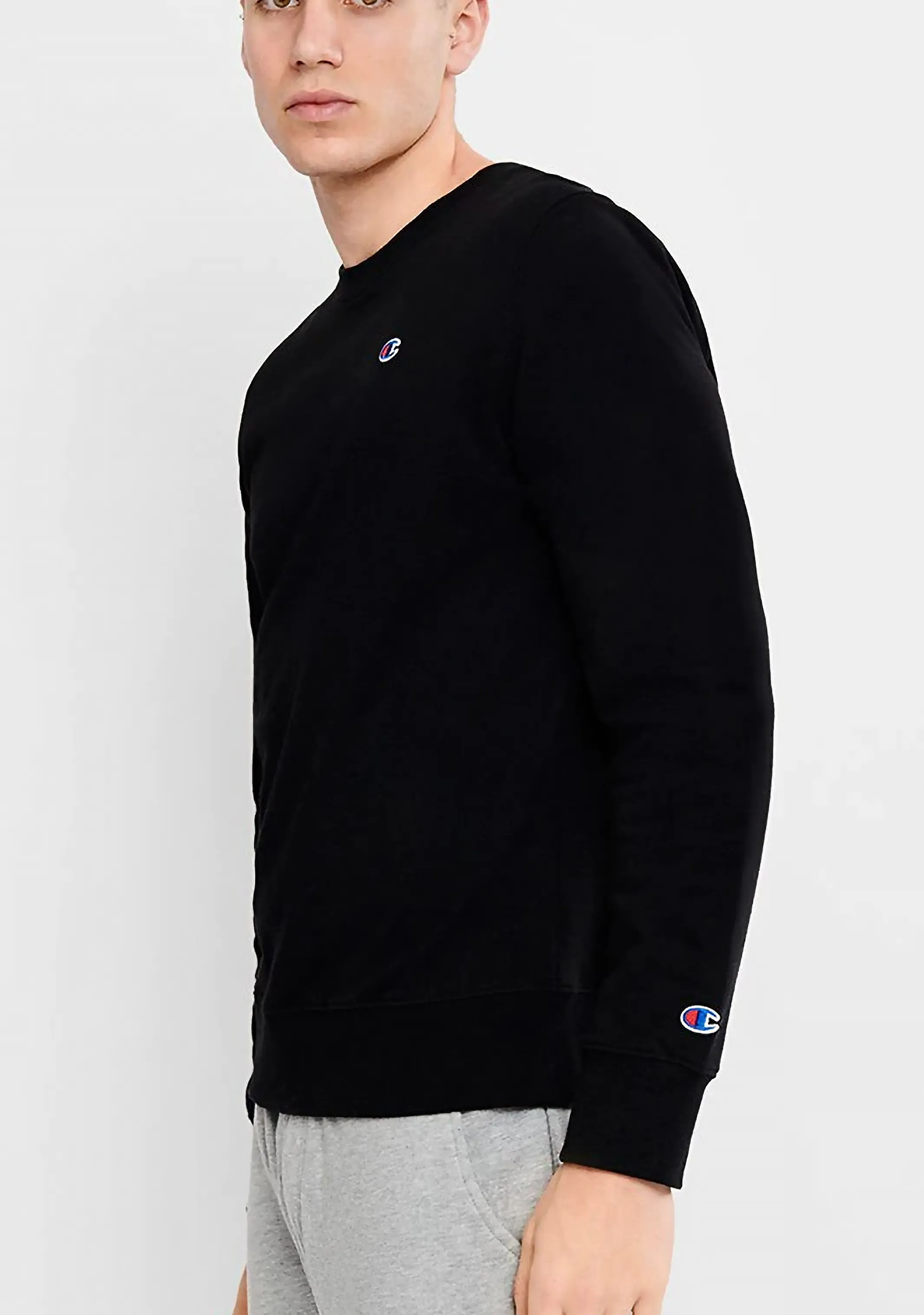 Champion Herren C Logo Crew <br> A1633H Schwarz