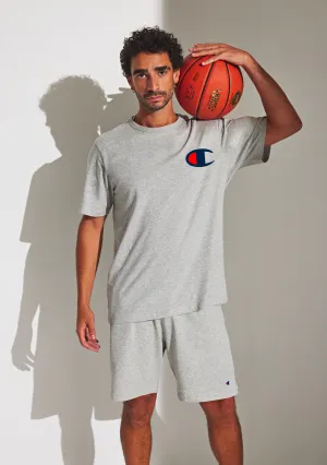 Champion Herren C Logo Kurzarm T-Shirt Grau