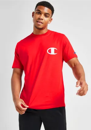 Champion Herren C Logo Kurzarm T-Shirt Rot