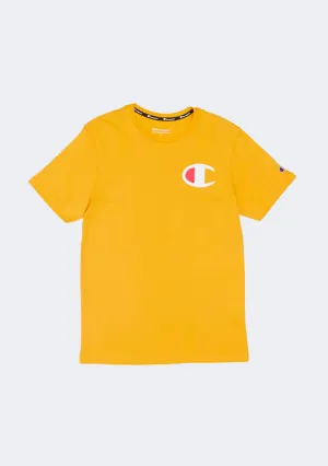 Champion Herren C Logo Kurzarm T-Shirt Royal Gold