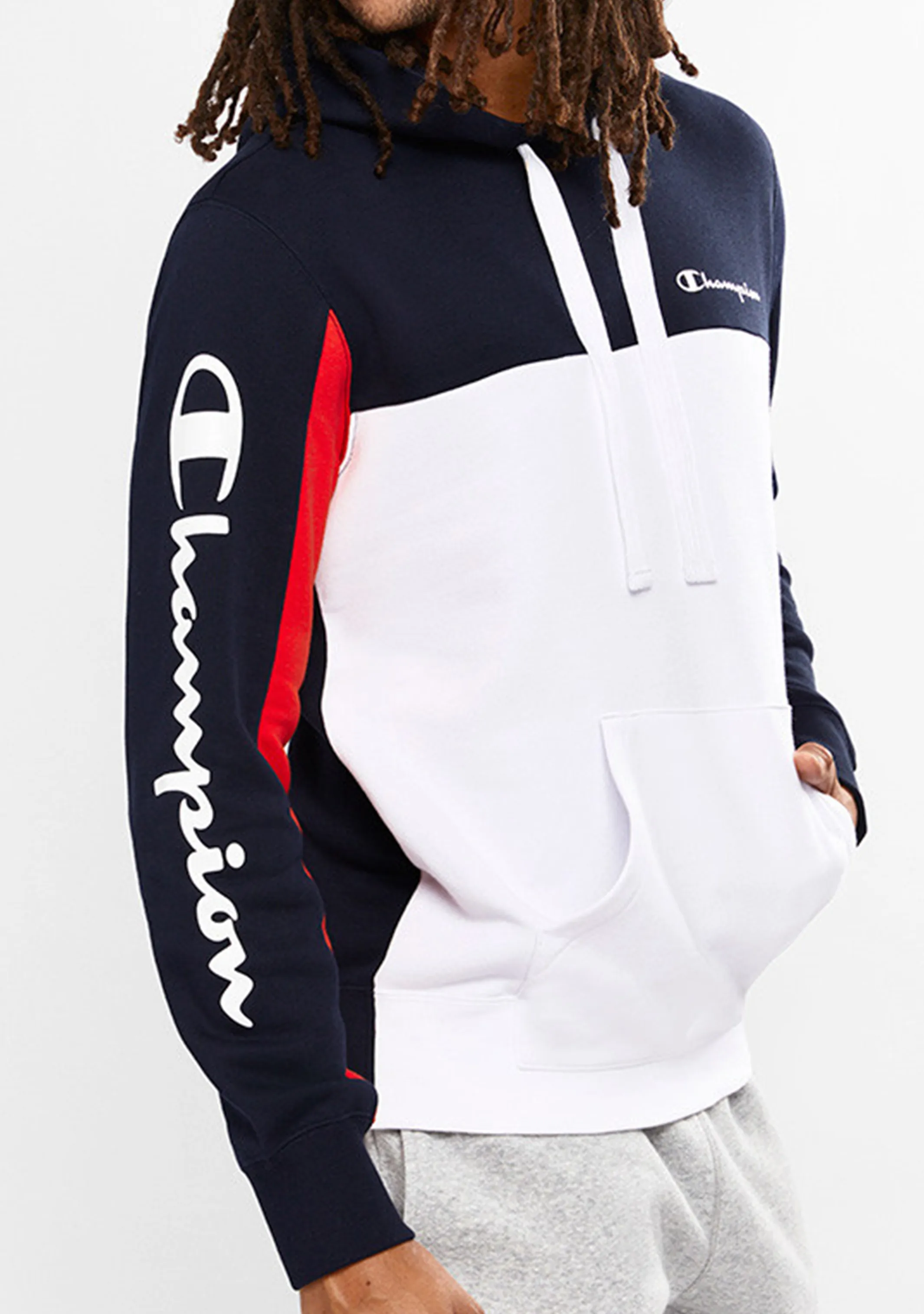 Champion Herren Colourblock Hoodie <BR> AWUAA1