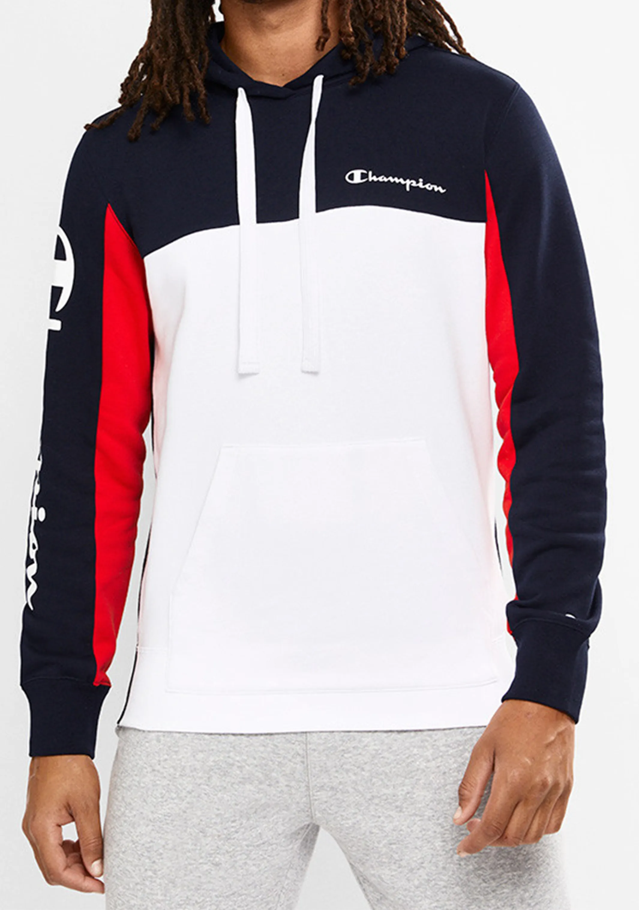 Champion Herren Colourblock Hoodie <BR> AWUAA1