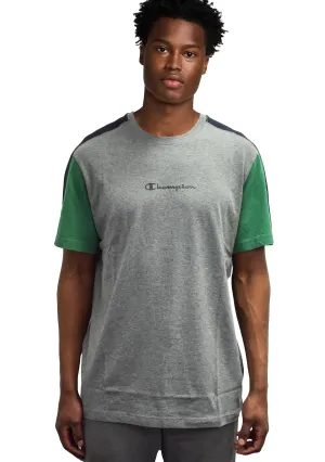 Champion Herren EU Mod Block T-Shirt Grün - Grau <br> AWFMA1
