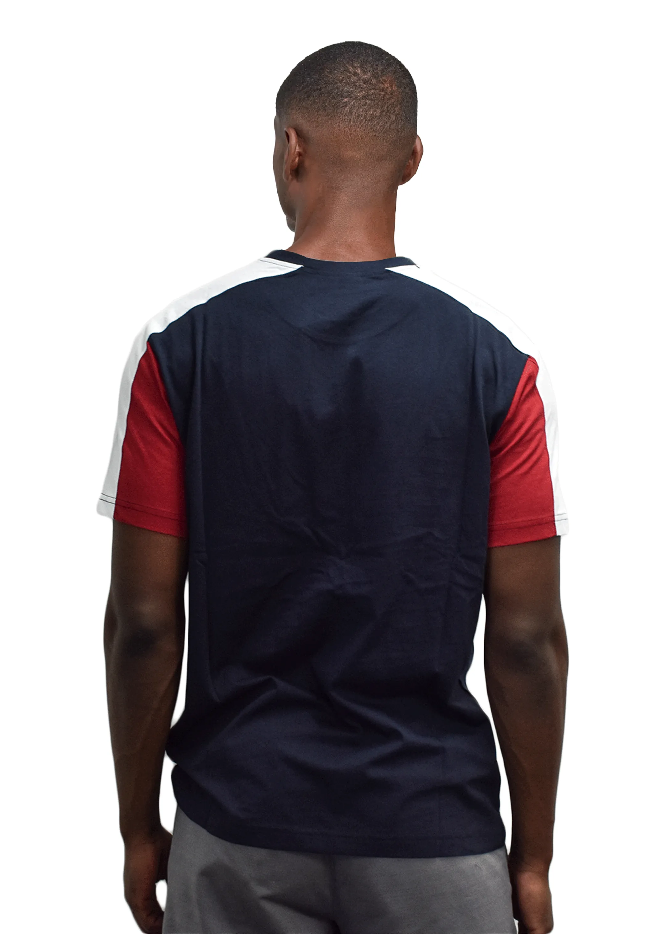 Champion Herren EU Mod Block T-Shirt Rot Marine <br> AWFMA1